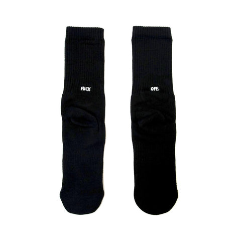 F*ck Off Crew Socks - Black