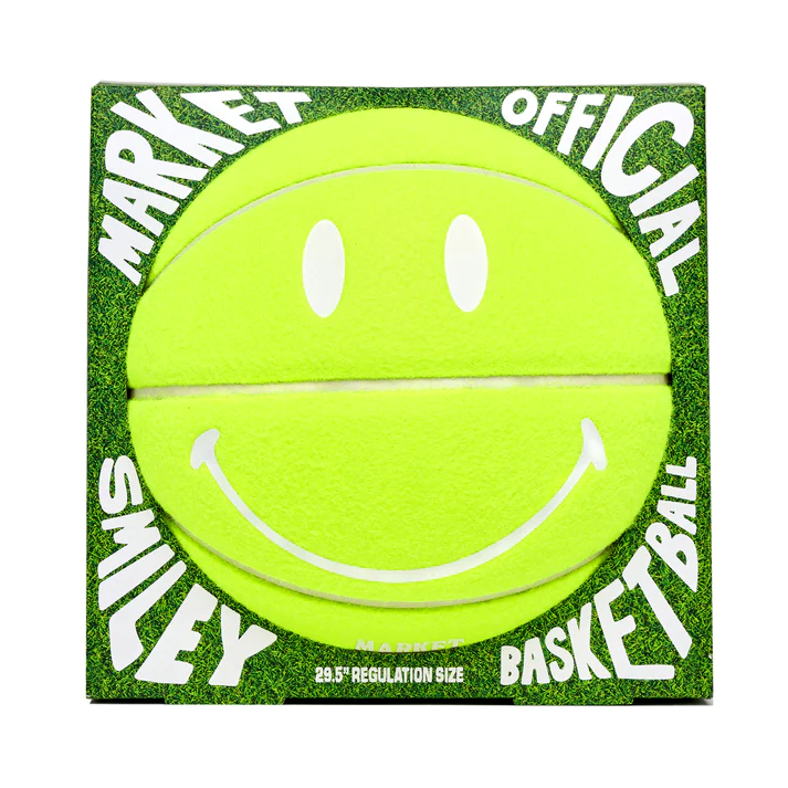 Smiley Tennis Ball Basketball - Fluro Green