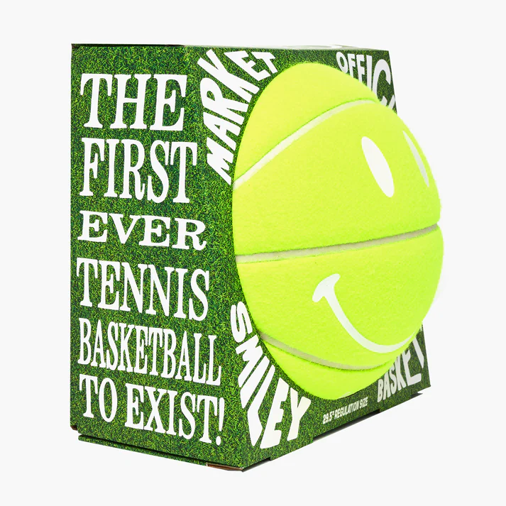 Smiley Tennis Ball Basketball - Fluro Green