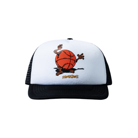 Devil Ball Trucker Hat - Black/White