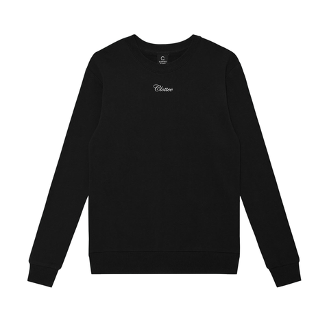 Script Crewneck - Black