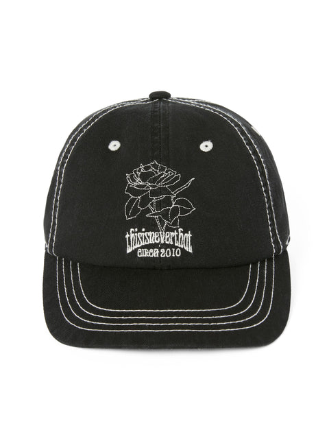 Contrast Stitch Cap - Black