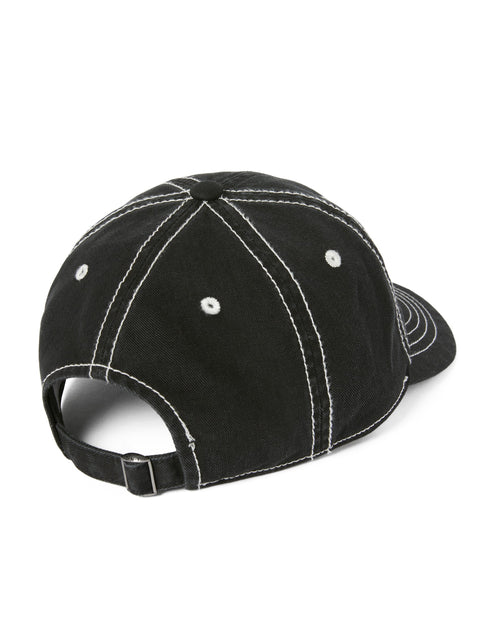 Contrast Stitch Cap - Black