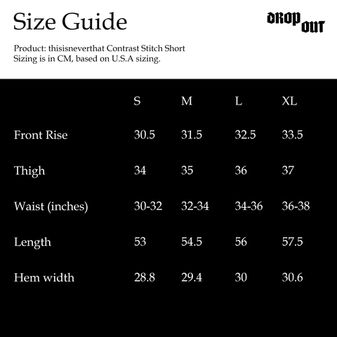 Contrast Stitch Short - Black
