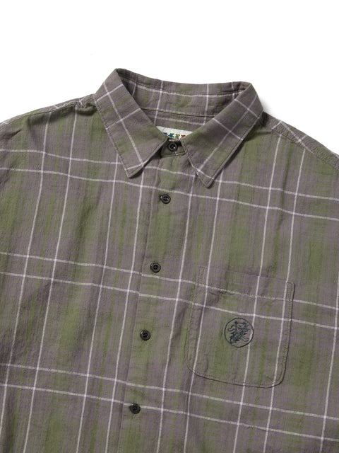 GD Lightning Bear Plaid Shirt - Olive