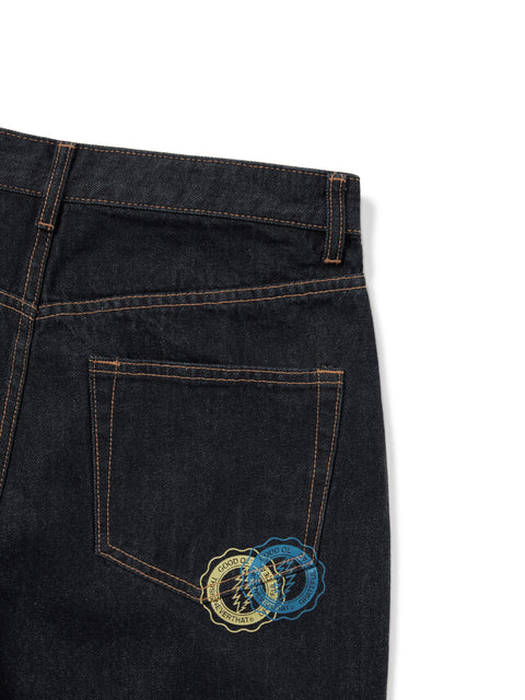 GD Overlap Lightning Denim Short - Indigo