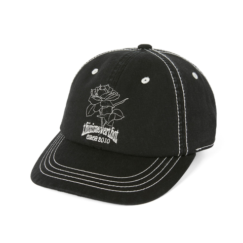 Contrast Stitch Cap - Black