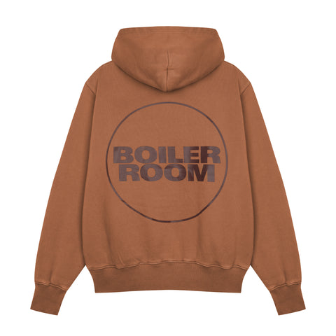 Core Boiler Room Garment Dye Hoodie - Brown