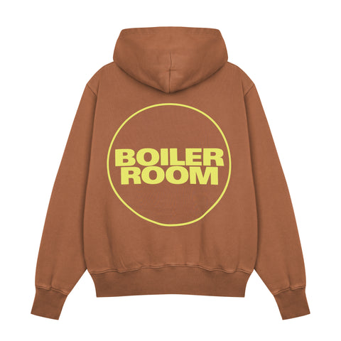 Core Boiler Room Garment Dye Hoodie - Brown