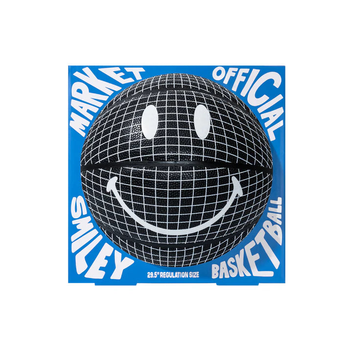 Smiley Grid Basketball - Black/White