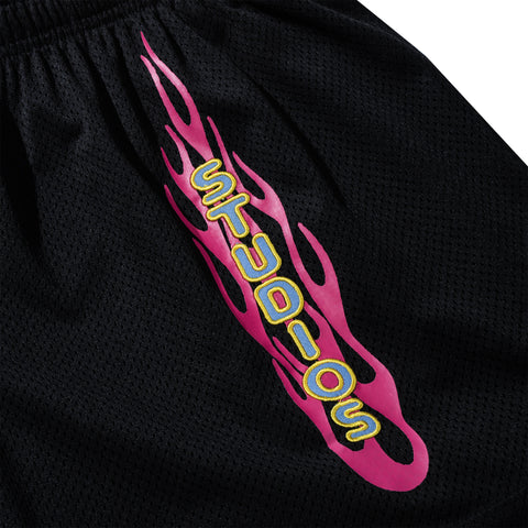 V12 Mesh Shorts - Black/Pink
