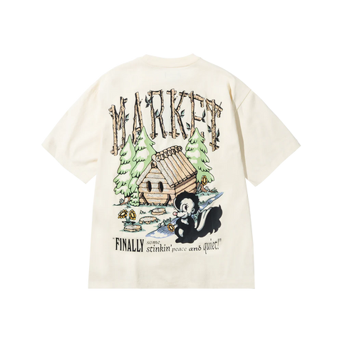 Smiley Quiet Cabin T-Shirt - Buttercream