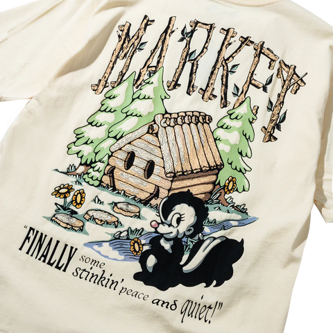 Smiley Quiet Cabin T-Shirt - Buttercream
