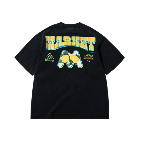 Farmers Market T-Shirt - Washed Black