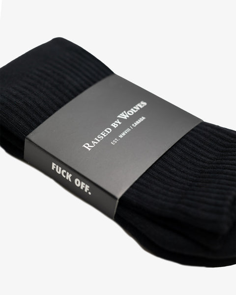 F*ck Off Crew Socks - Black