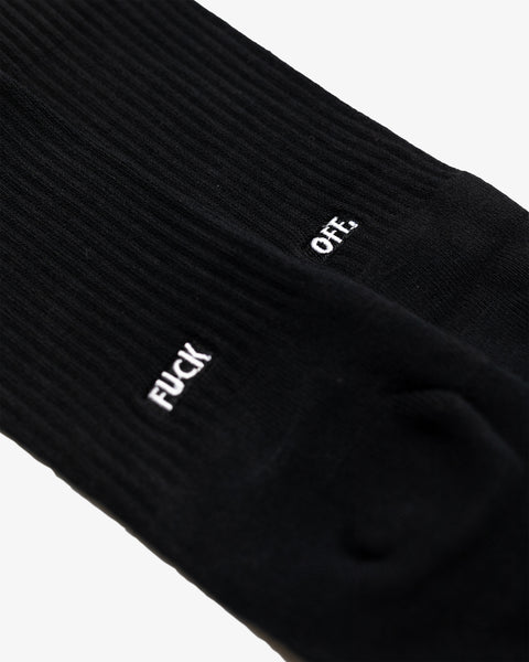 F*ck Off Crew Socks - Black