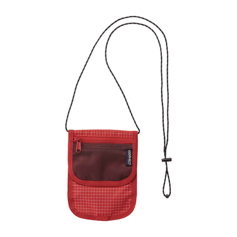 Ripstop Neck Pouch - Red