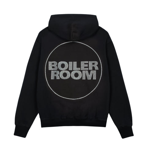 Diamante Logo Hoodie - Black