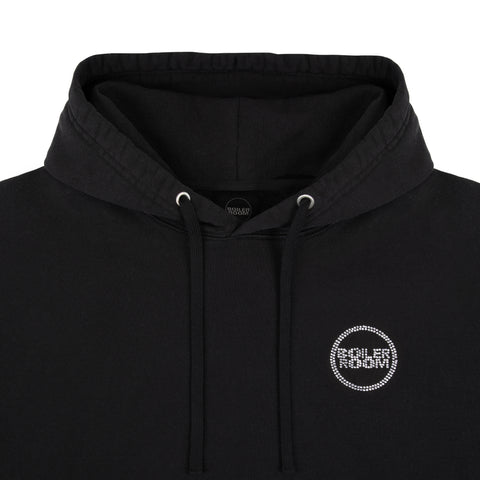 Diamante Logo Hoodie - Black