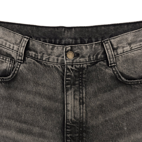 Cut Off Denim Short - Black