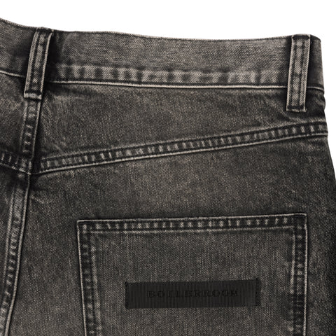 Cut Off Denim Short - Black