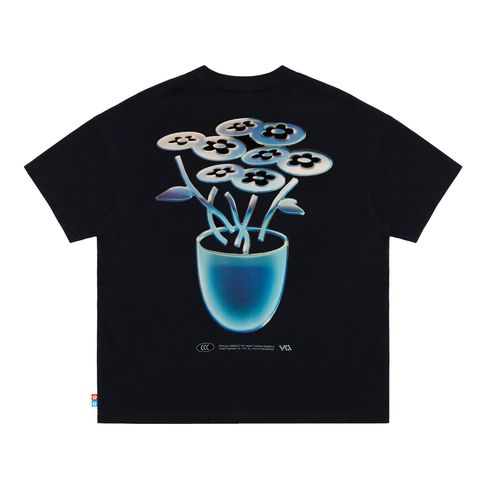 Chrome Flower T-Shirt - Black