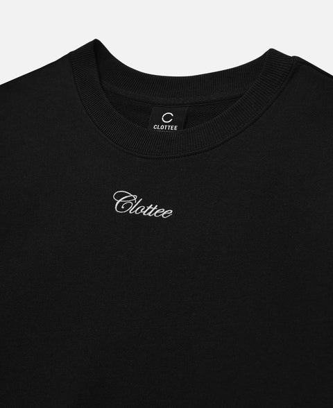 Script Crewneck - Black