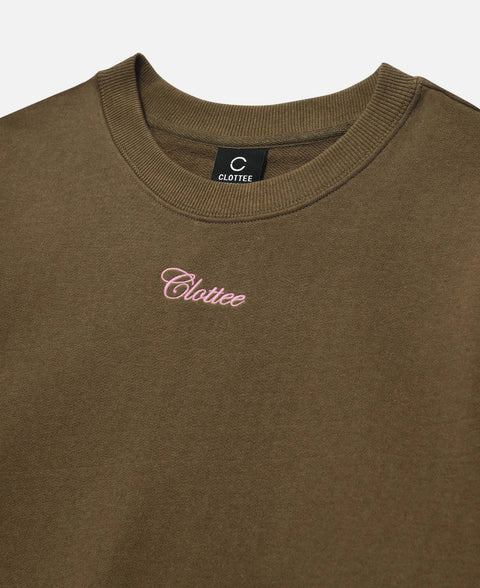 Script Crewneck - Brown