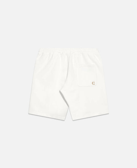 Jade Script Sweat Shorts - White
