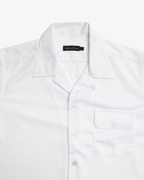 Mesh Camp Shirt - White