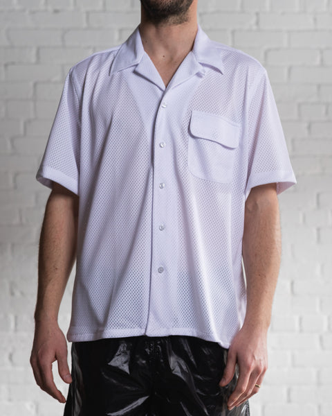 Mesh Camp Shirt - White