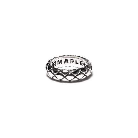Quilted Band Ring - Silver