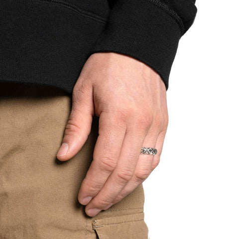 Quilted Band Ring - Silver
