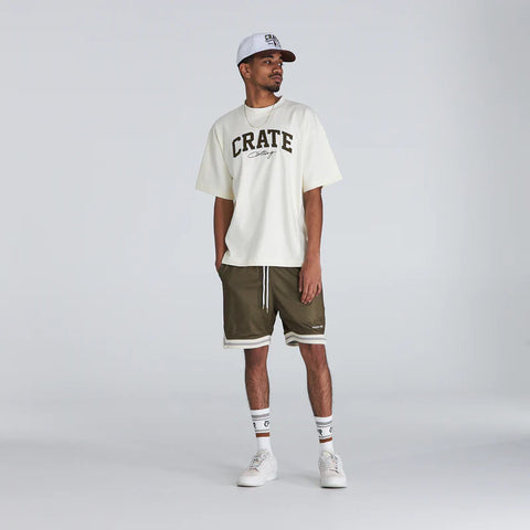 Reversible Basketball Shorts - Olive/Grey