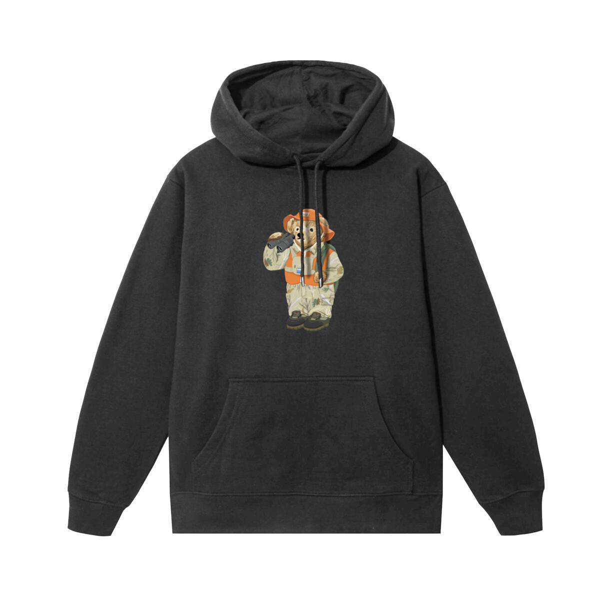 Hunter Bear Hoodie - Washed Black