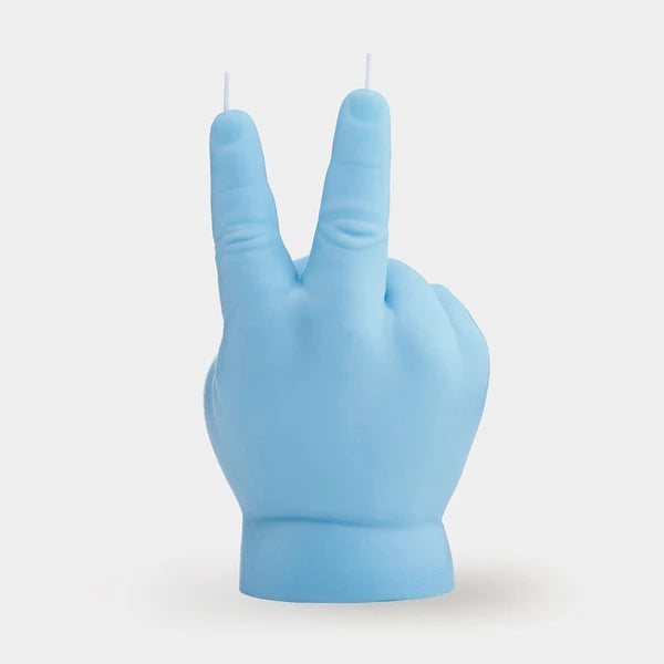 Peace Baby Hand Candle - Pastel Blue
