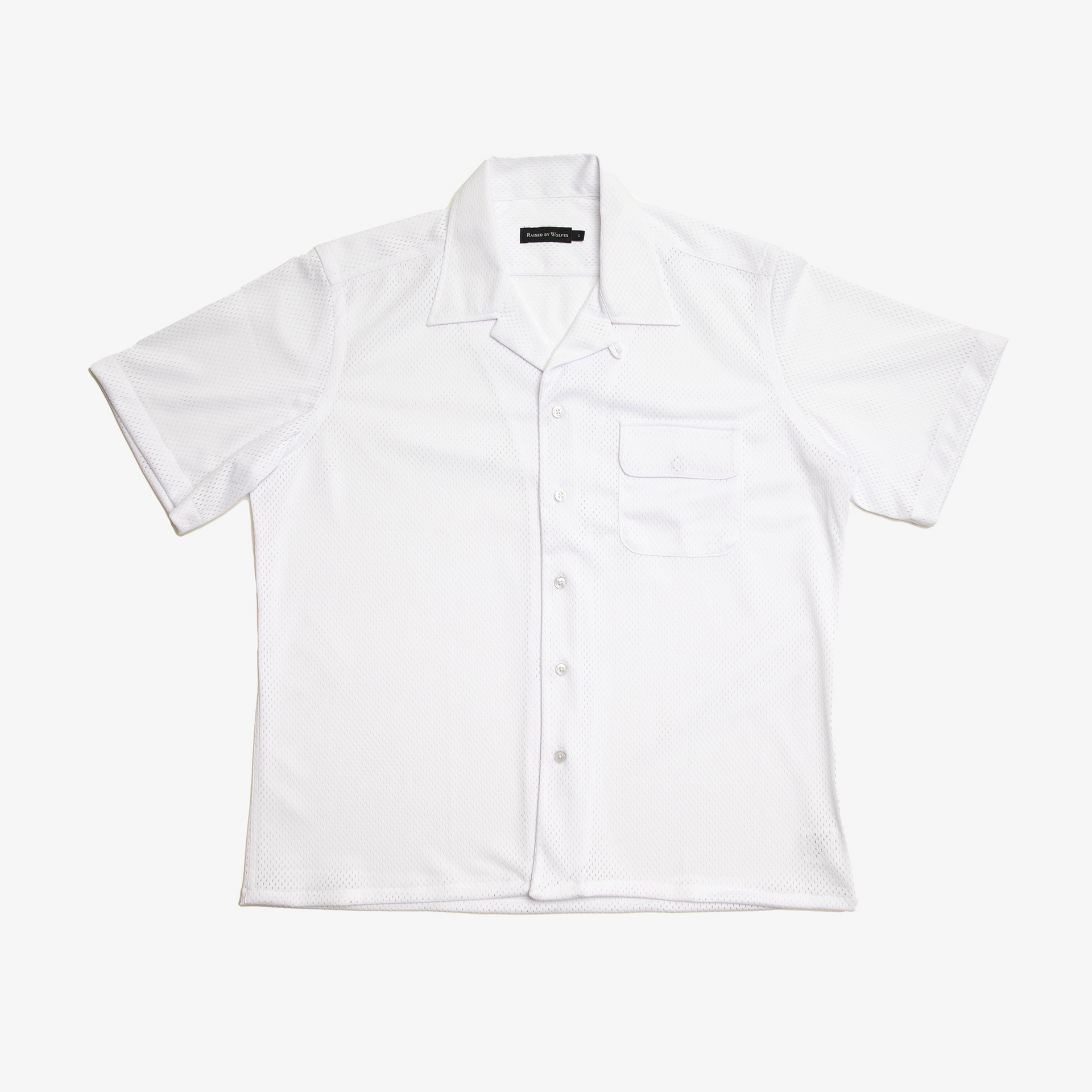 Mesh Camp Shirt - White