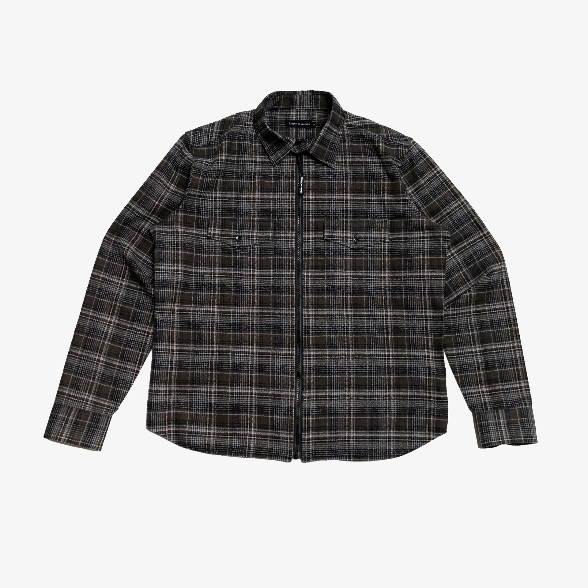 Organic Flannel Shirt - Dark Grey