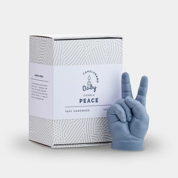 Peace Baby Candle - Grey