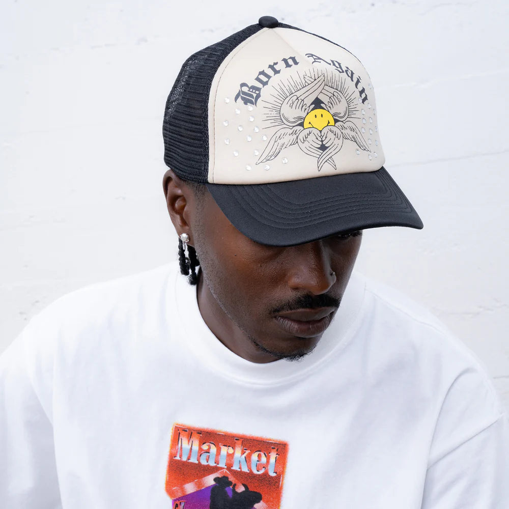Smiley Born Again Trucker Hat - Multi