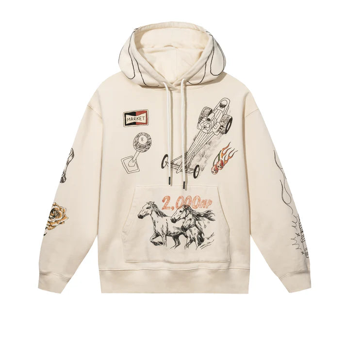 Horsepower Hoodie - Ecru