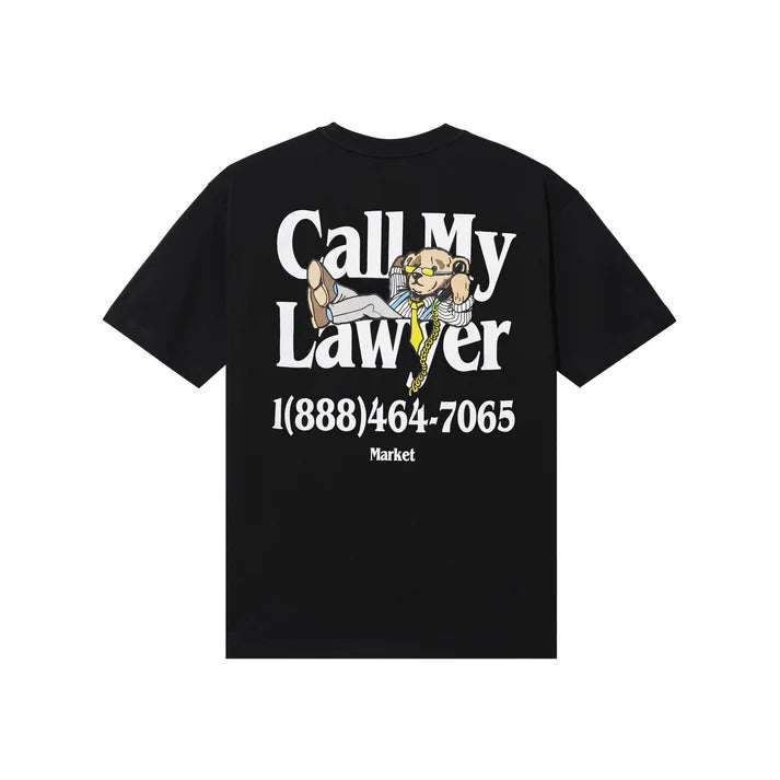 Call My Lawyer Bear T-Shirt - Black