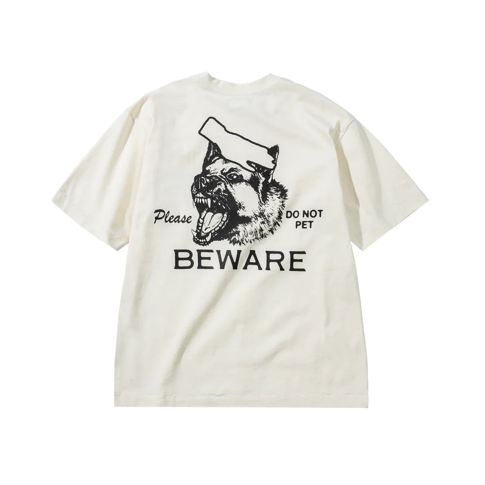 Beware Pet T-Shirt - Ecru