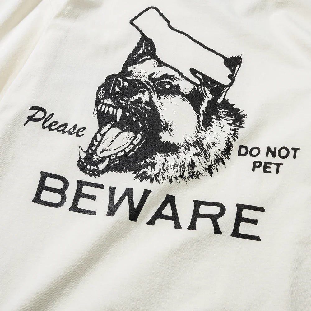 Beware Pet T-Shirt - Ecru