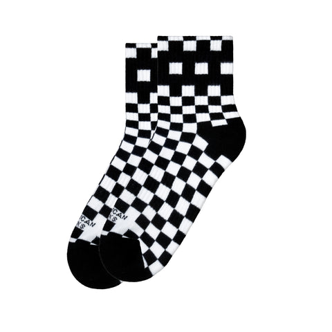 Ankle Sock Mid - Checkerboard Black/White