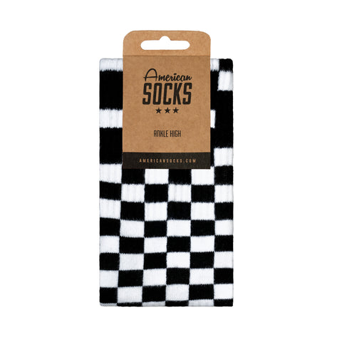 Ankle Sock Mid - Checkerboard Black/White