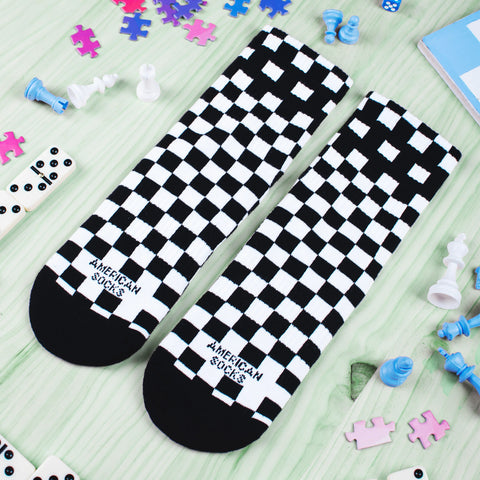 Ankle Sock Mid - Checkerboard Black/White