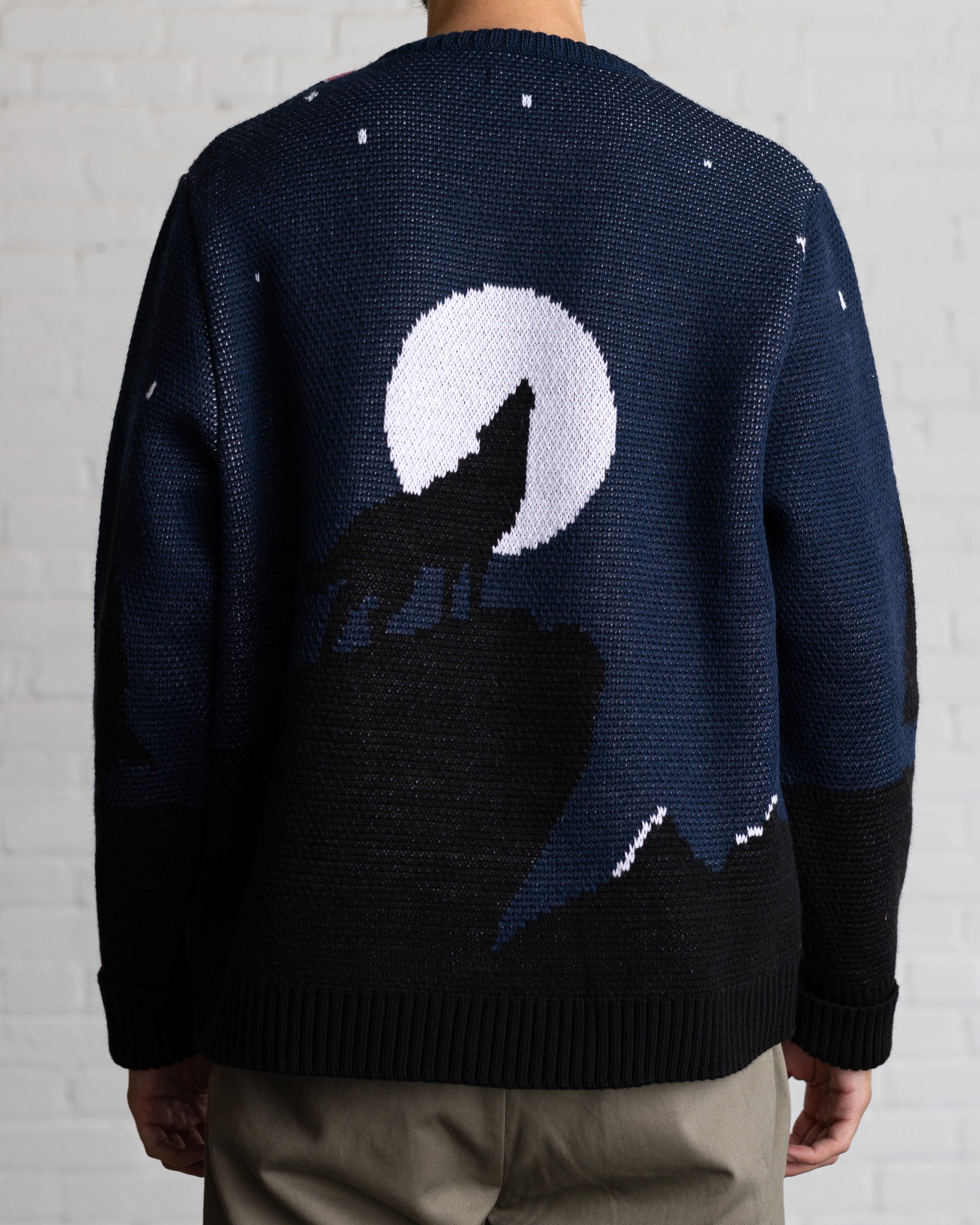 Aurora Jacquard Knit Sweater - Midnight