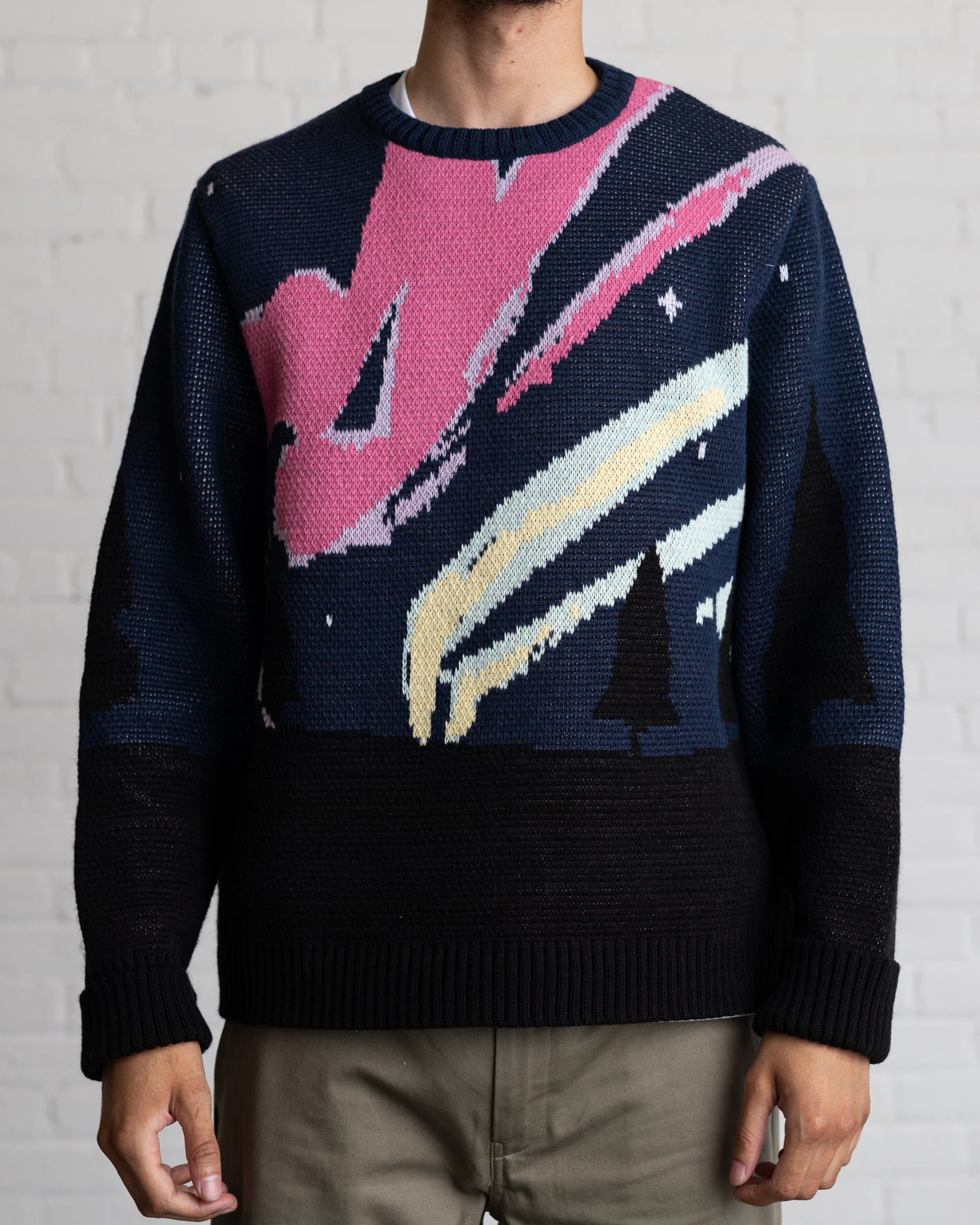 Aurora Jacquard Knit Sweater - Midnight