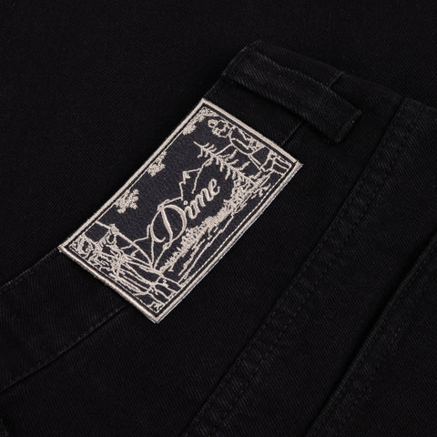 Baggy Denim Shorts - Black Washed